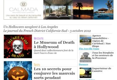 La newsletter French District Boston du Mercredi 10 Octobre 2012 - Le musee de la mort a Hollywood