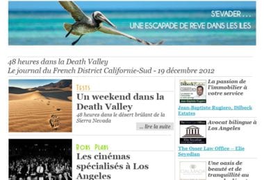 La newsletter French District Boston du Mercredi 19 Décembre 2012 - 48 heures dans la Death Valley