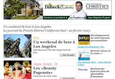 La newsletter French District Boston du Mercredi 20 Février 2013 - Un weekend de luxe a Los Angeles