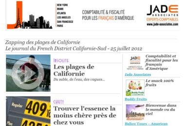 La newsletter French District Boston du Mercredi 25 Juillet 2012 - Le Zapping des plages de Californie - French District TV