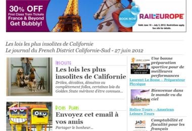 La newsletter French District Boston du Mercredi 27 Juin 2012 - Les lois les plus insolites de Californie  - French District Californie Sud