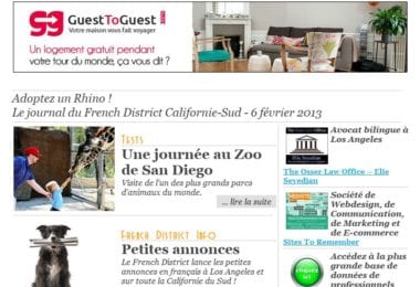 La newsletter French District Boston du Mercredi 6 Février 2013 - Adoptez un Rhino !