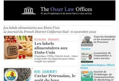 La newsletter French District Boston du Mercredi 7 Novembre 2012 - Les labels alimentaires aux Etats-Unis