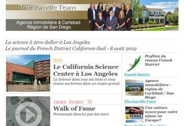 La newsletter French District Boston du Mercredi 8 Août 2012 - La science a zero dollar a Los Angeles