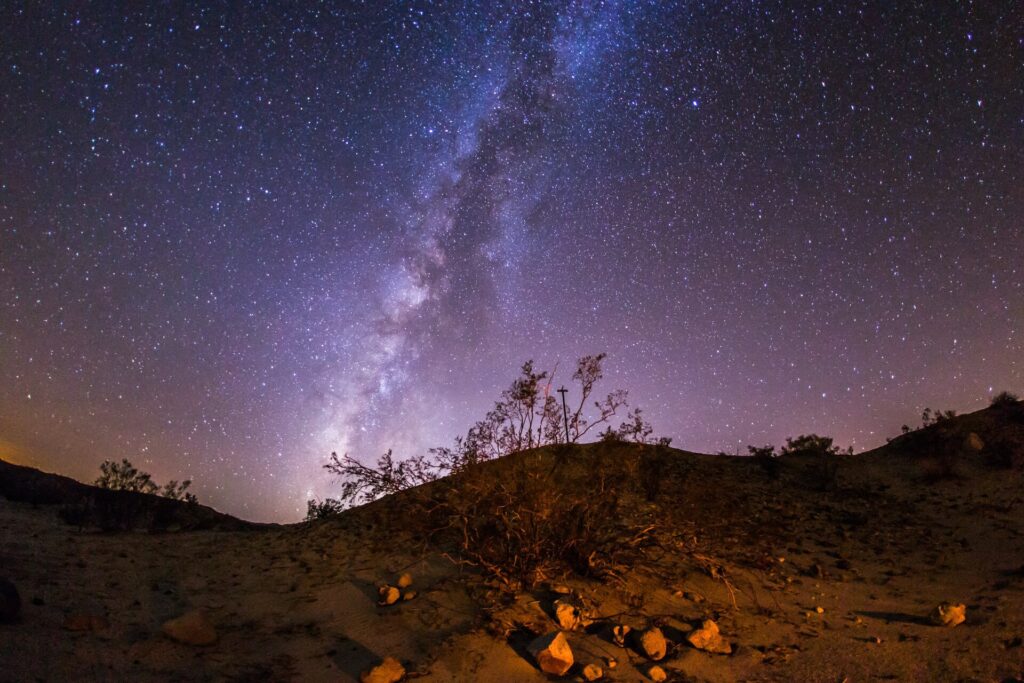 Le ciel étoilé et la voie lactée au parc Anza Borrego