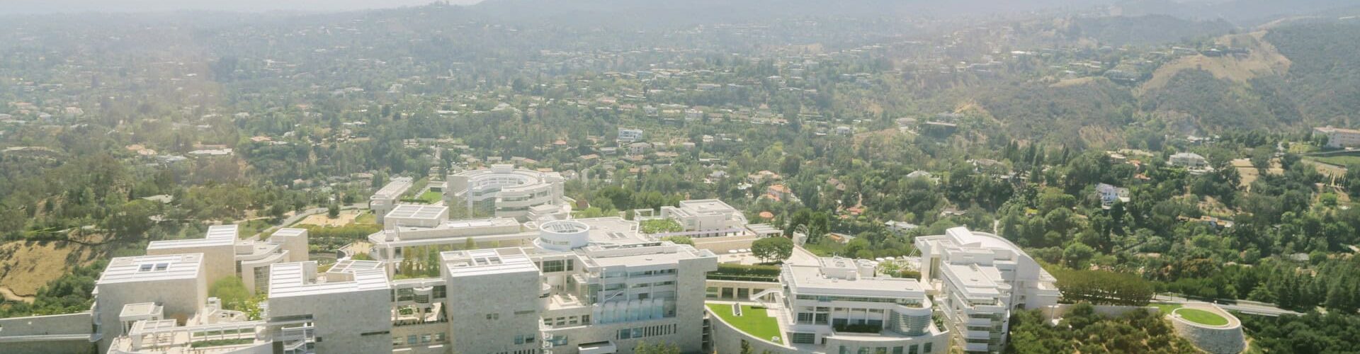 Vue aérienne du Getty Center à Los Angeles