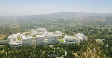 Vue aérienne du Getty Center à Los Angeles