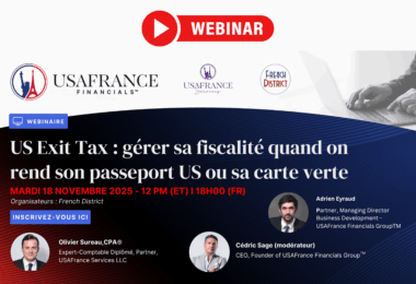 WEBINAIRE : Gérer sa Fiscalité quand on rend son US Passeport ou sa Carte Verte