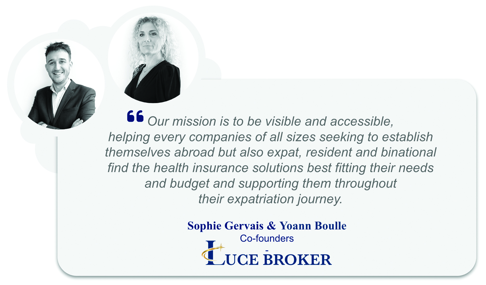 Sophie Gervais et Yoann Boullé, cofondateurs de Luce Broker