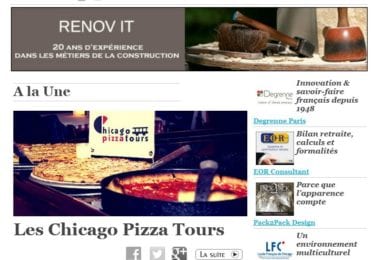 La newsletter French District Chicago du Lundi 29 Décembre 2014 - La Pizza en veux-tu en voila