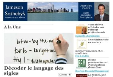 La newsletter French District Chicago du Mercredi 15 Avril 2015 - Decoder le langage des sigles