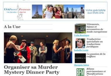 La newsletter French District Chicago du Mercredi 4 Février 2015 - Organiser sa Murder Mystery Dinner Party