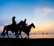 Une balade à cheval sur la plage à Amelia Island