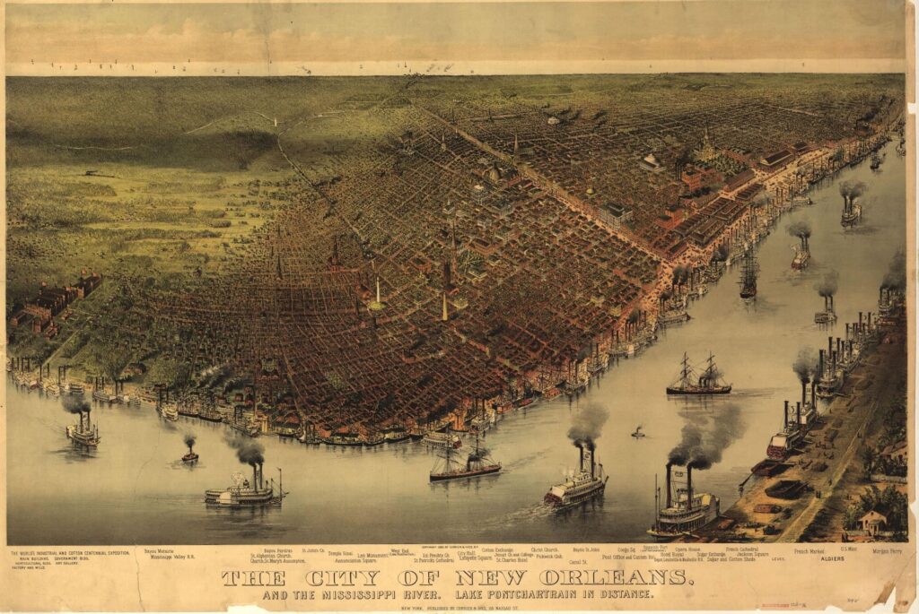 Vue de la Nouvelle Orléans en 1885
