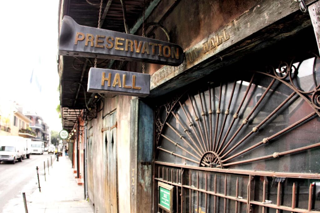 Preservation Hall dans le quartier français de la Nouvelle Orléans