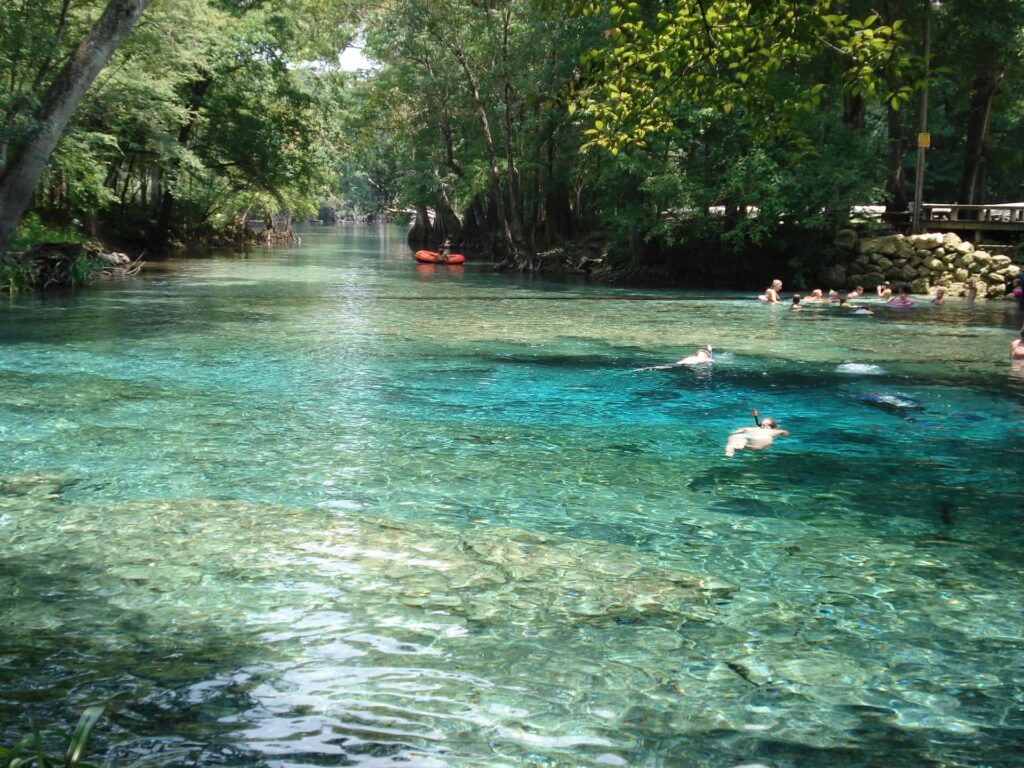Ginnie Springs sur la rivière Sante Fe
