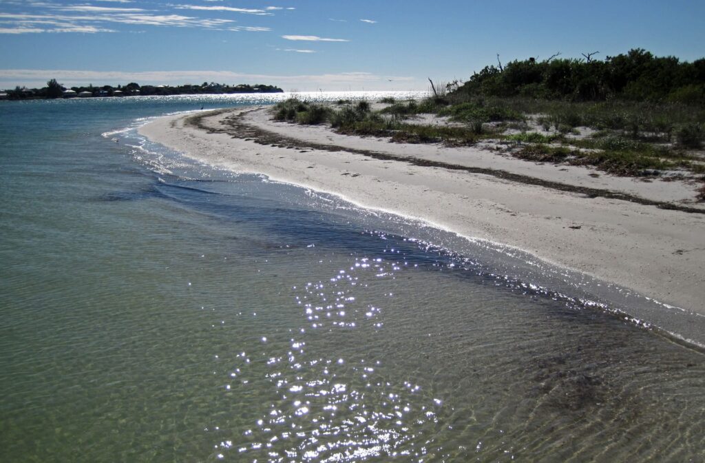 La pointe Sud de l'île de Cayo Costa