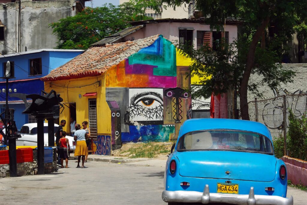 La rue Callejon de Hamel à La Havane, Cuba