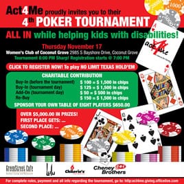 Tournoi de Poker Act4Me