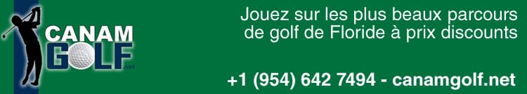 CANAM Golf, reductions et tarifs spéciaux pour parcours de Golf en Floride