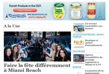 La newsletter French District Floride du Jeudi 10 Avril 2014 - Faire la fete differemment a Miami Beach