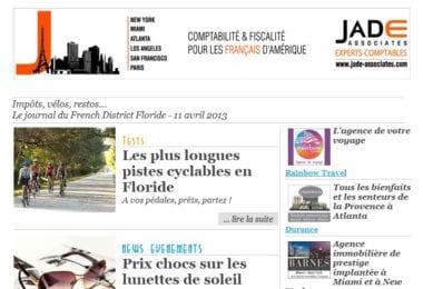 La newsletter French District Floride du Jeudi 11 Avril 2013 - Impots