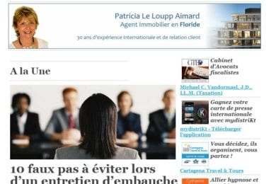 La newsletter French District Floride du Jeudi 12 Novembre 2015 - 10 faux pas a eviter lors d’un entretien d’embauche aux Etats-Unis