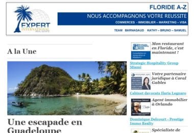 La newsletter French District Floride du Jeudi 14 Décembre 2017 - Bienvenue dans le paradis vert
