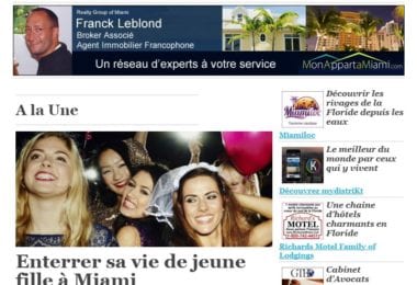 La newsletter French District Floride du Jeudi 14 Janvier 2016 - Enterrer sa vie de jeune fille a Miami