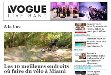 La newsletter French District Floride du Jeudi 15 Janvier 2015 - Les 10 meilleurs endroits ou faire du velo a Miami