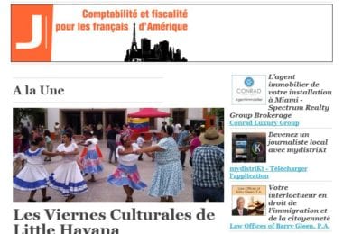 La newsletter French District Floride du Jeudi 15 Octobre 2015 - Les Viernes Culturales de Little Havana