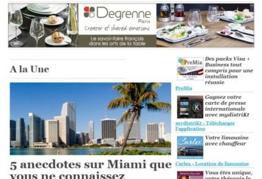 La newsletter French District Floride du Jeudi 17 Décembre 2015 - 5 anecdotes sur Miami