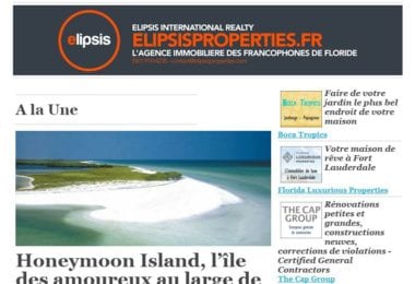 La newsletter French District Floride du Jeudi 18 Août 2016 - L'ile des Amoureux