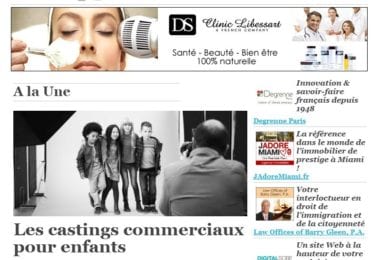 La newsletter French District Floride du Jeudi 18 Décembre 2014 - Les castings commerciaux pour enfants aux Etats-Unis