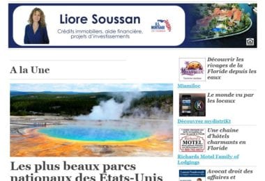 La newsletter French District Floride du Jeudi 18 Février 2016 - Les plus beaux parcs nationaux des Etats-Unis