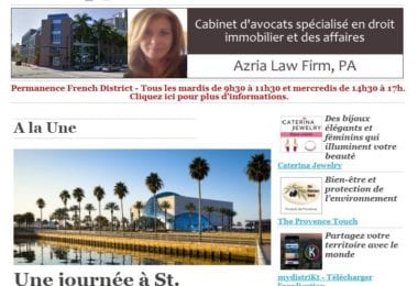 La newsletter French District Floride du Jeudi 19 Février 2015 - Escapade a St. Petersburg