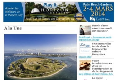 La newsletter French District Floride du Jeudi 20 Février 2014 - Loin de tout mais tout pres