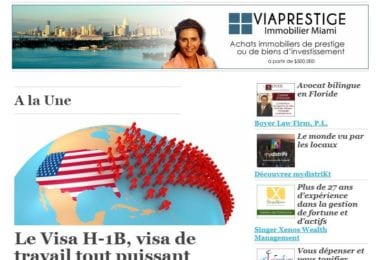 La newsletter French District Floride du Jeudi 22 Septembre 2016 - Travailler aux US ? Pas sans lui