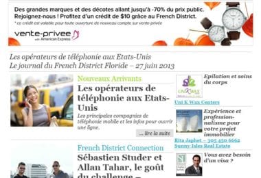 La newsletter French District Floride du Jeudi 27 Juin 2013 - Les operateurs de telephonie aux Etats-Unis