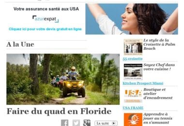 La newsletter French District Floride du Jeudi 27 Mars 2014 - Faire du quad en Floride