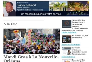 La newsletter French District Floride du Jeudi 4 Février 2016 - Mardi Gras a La Nouvelle-Orleans