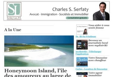 La newsletter French District Floride du Jeudi 8 Octobre 2015 - Honeymoon Island