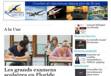La newsletter French District Floride du Jeudi 8 Septembre 2016 - Des petites initiales pour de grands tests