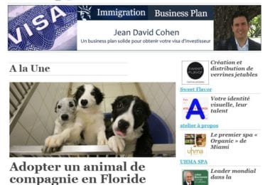 La newsletter French District Floride du Jeudi 9 Avril 2015 - Adopter un animal de compagnie en Floride