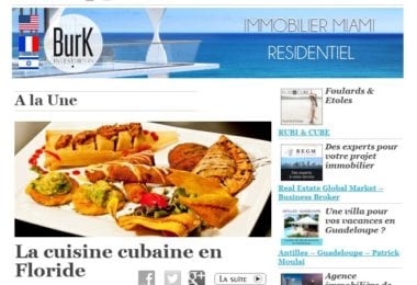 La newsletter French District Floride du Jeudi 9 Janvier 2014 - La cuisine cubaine en Floride