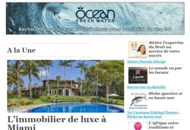 La newsletter French District Floride du Jeudi 9 Juin 2016 - L'immobilier de luxe a Miami