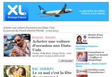 La newsletter French District Floride du Jeudi 9 Mai 2013 - Acheter une voiture d'occasion aux Etats-Unis