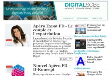 La newsletter French District Floride du Mardi 10 Novembre 2015 - Aperos FD et Black Friday