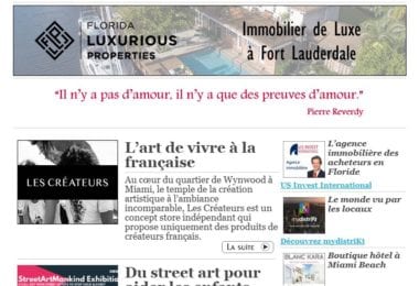 La newsletter French District Floride du Mardi 14 Février 2017 - Un labyrinthe gigantesque à Wynwood