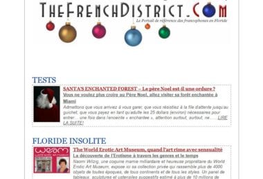 La newsletter French District Floride du Mardi 15 Décembre 2009 - The French District - La newsletter - Mardi 15 Décembre 2009